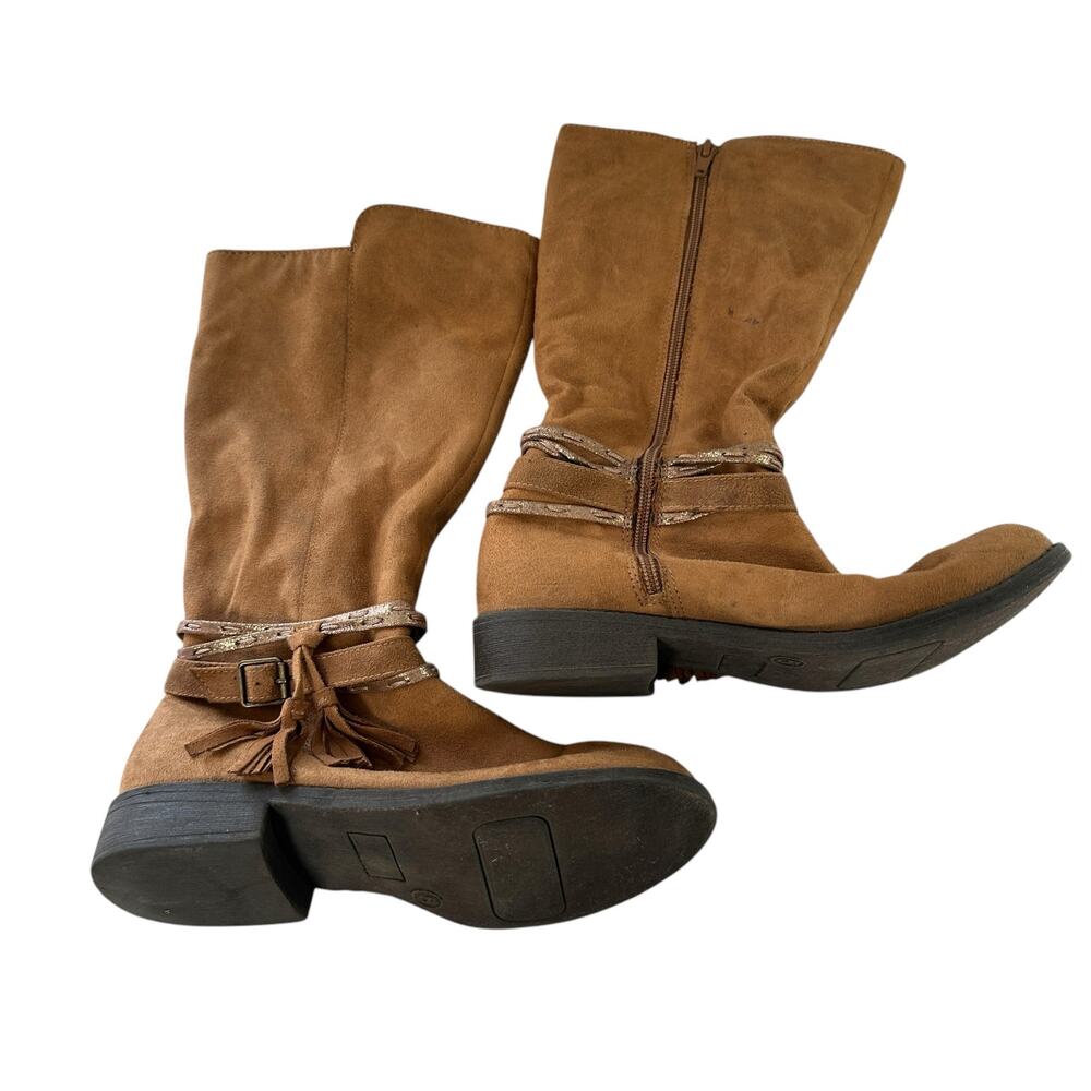 SO Jody Girl's Riding Boots Jody Chestnut US Girl's 5 Belt Detail Tall Western